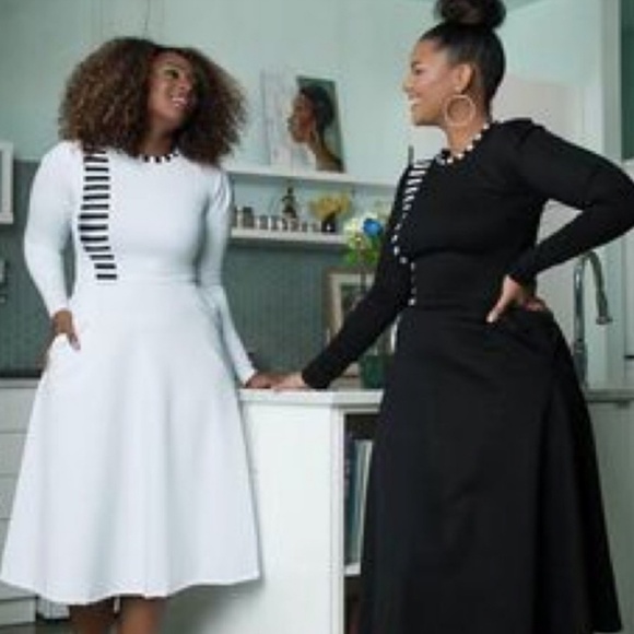 Rue 107 Dresses & Skirts - White Dress with black accents